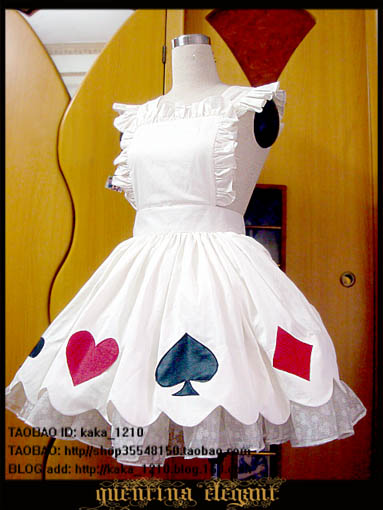 自己做的lolita爱丽丝围裙套装