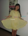 第一次给自己做的柠檬黄色连衣裙