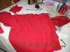 我做的红色羊绒大衣和棉衣