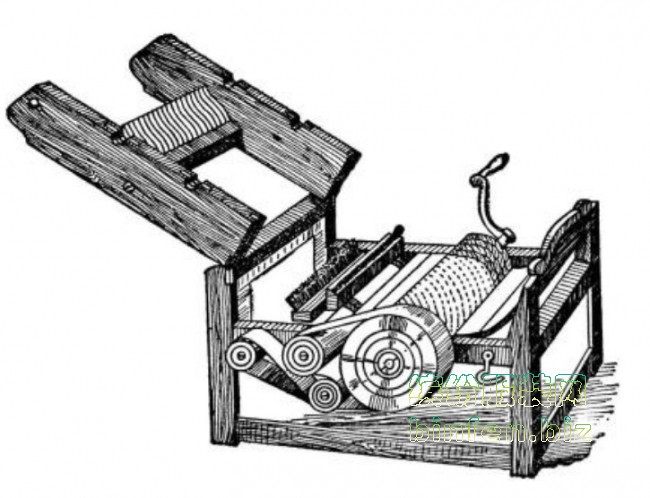 轧棉机使手工去棉花籽过渡到棉布现代化生产