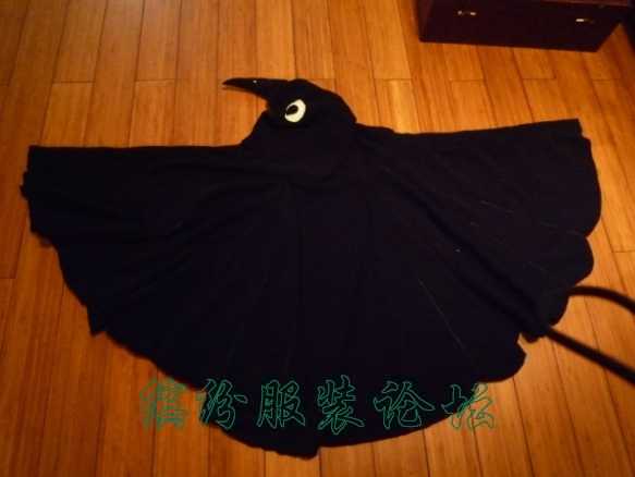 缝纫菜鸟给5岁儿子做的万圣节披风——恐怖的鹰