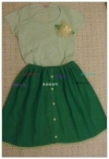 刚刚做的单裙。原来绿色也很好看。