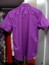 新手 秀一下给老公做的紫色短袖衬衣