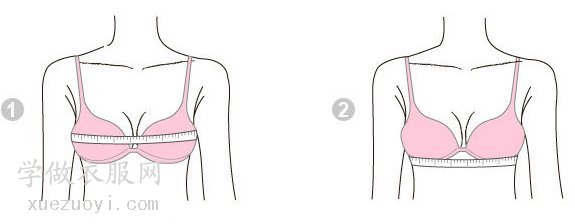 女装裁剪中测量上下胸围线数据的方法