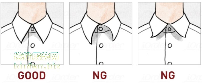 高档男衬衫的领撑条/领角上的塑料插片
